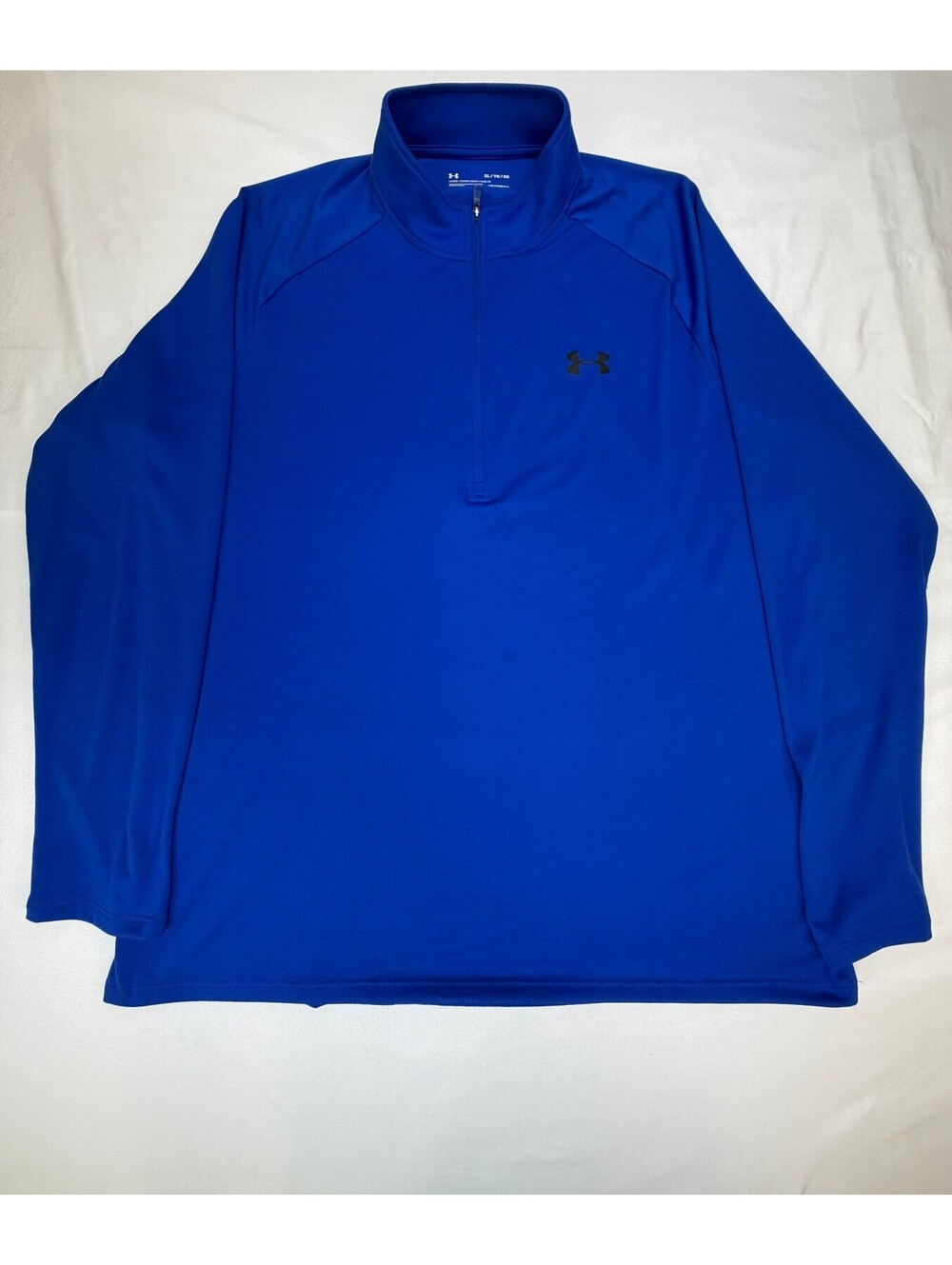 Under Armor Mens Performance Shirt Long Sleeve Quarter Zip Pullover Size XL Blue